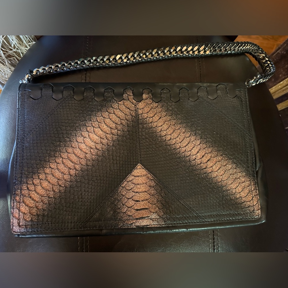 Amazing Roberto Cavalli Shimmery Python Handbag - image 5